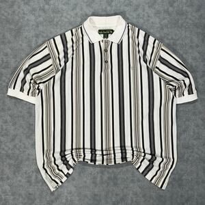 VTG Knights of the Round Table striped preppy old money golf polo mens 3XLT